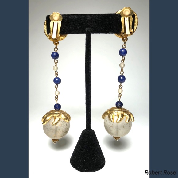 Robert Rose Fashion Pearl Drop Jewelry Earrings - Picture 5 of 5